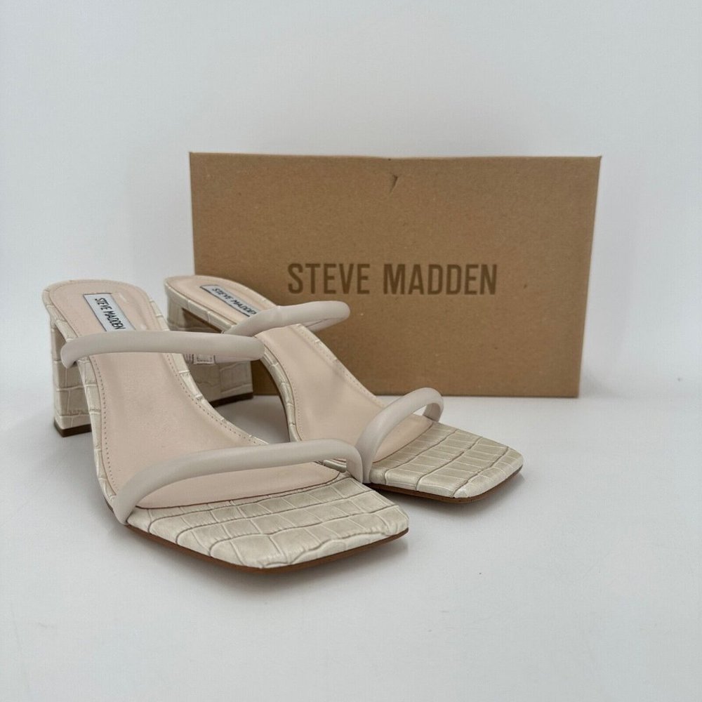 Steve Madden Women's Lilah Sandals size 11 Slip-On Block Heel Dress Semi-Formal